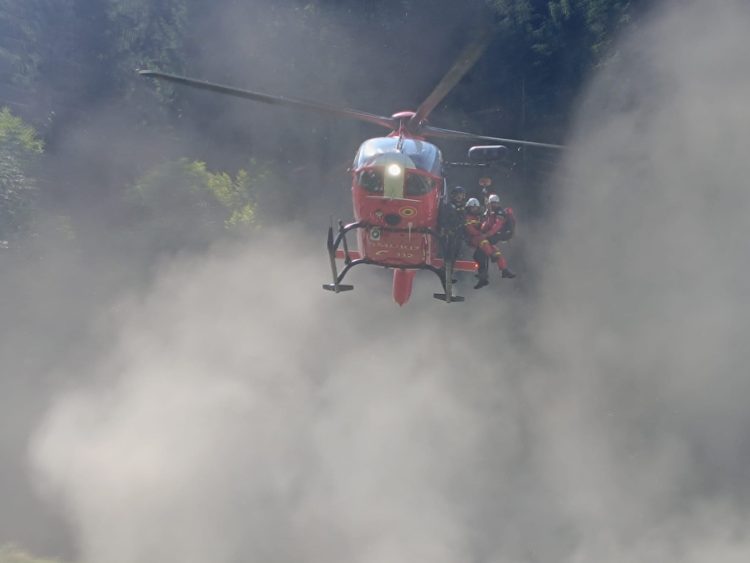 Imagini de la extragerea din prăpastie a ucraineanului de 31 de ani