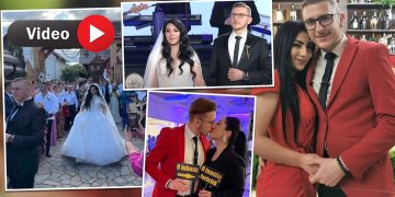 A fost nuntă mare la Onceşti. Ela și Petrică, câștigătorii sezonului 4 Mireasa, s-au căsătorit religios