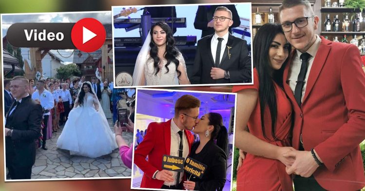 A fost nuntă mare la Onceşti. Ela și Petrică, câștigătorii sezonului 4 Mireasa, s-au căsătorit religios