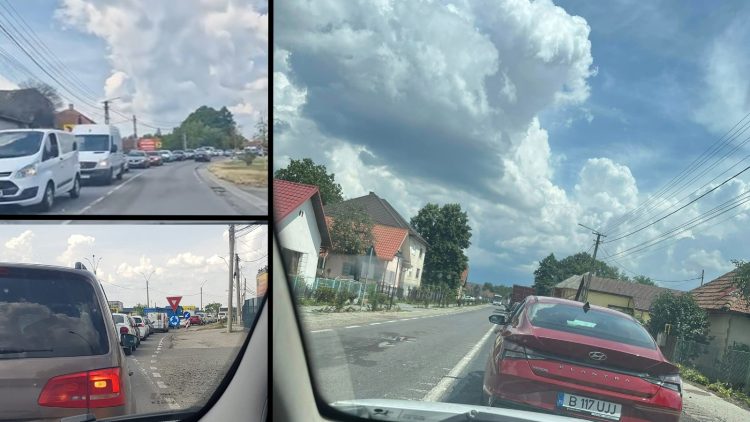 Lopata, mama ei! Aglomerație pe DN 1C, se stă cu orele la ieșirea din Baia Mare