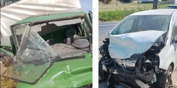 Accident în Cărbunar! Impact puternic între un autoturism și o autoutilitară!