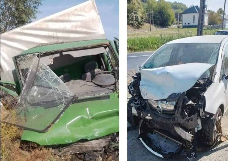 Accident în Cărbunar! Impact puternic între un autoturism și o autoutilitară!