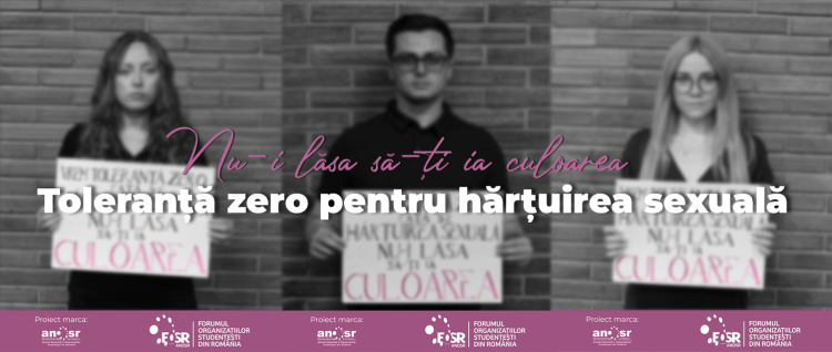 Toleranță zero pentru hărțuirea sexuală. Nu-i lăsa să-ți ia culoarea