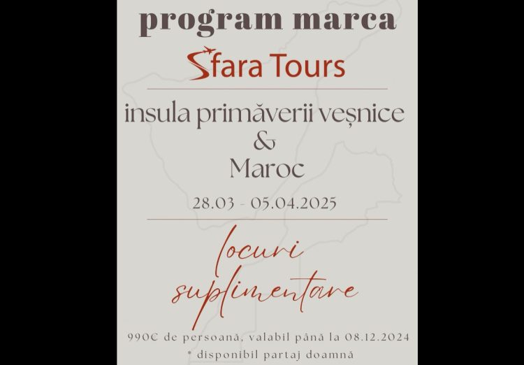 Program de vis în Tenerife și Maroc cu Sfara Tours!