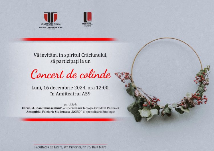 Concert de colinde în mediul studențesc