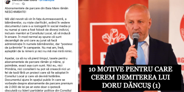 10 motive pentru care cerem DEMITEREA primarului PSD de Baia Mare – Doru Dăncuș. 1 – este un MINCINOS