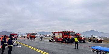Imagini de la exercițiul efectuat la Aeroportul Internațional Maramureș