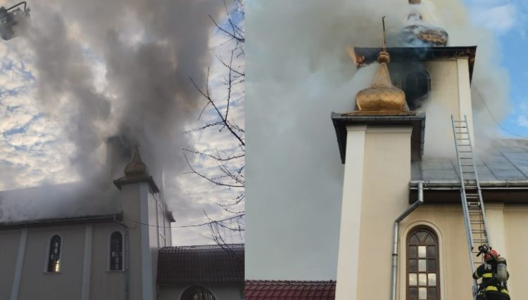Incendiu la biserica greco-catolică din Crăciunești