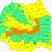 O nouă avertizare meteo COD GALBEN până diseară