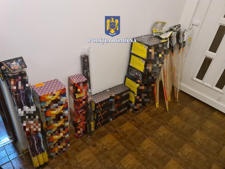 160 de kg de articole pirotehnice confiscate de polițiștii din Baia Sprie