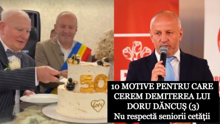 10 motive pentru care cerem DEMITEREA primarului PSD de Baia Mare – Doru Dăncuș. 3 – nu respectă seniorii cetății