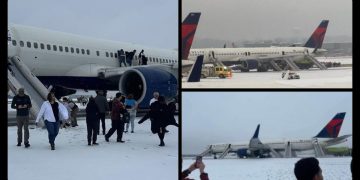 APROAPE DE O TRAGEDIE: Motorul unui Boeing 757 a cedat la decolare
