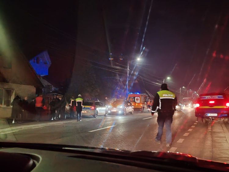 FOTO: Accident mortal la Tăuții de Sus, în timpul unei traversări neregulamentare