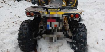 Patru persoane, amendate după ce au intrat cu ATV-urile pe un fond cinegetic din apropierea pârtiei Cavnic