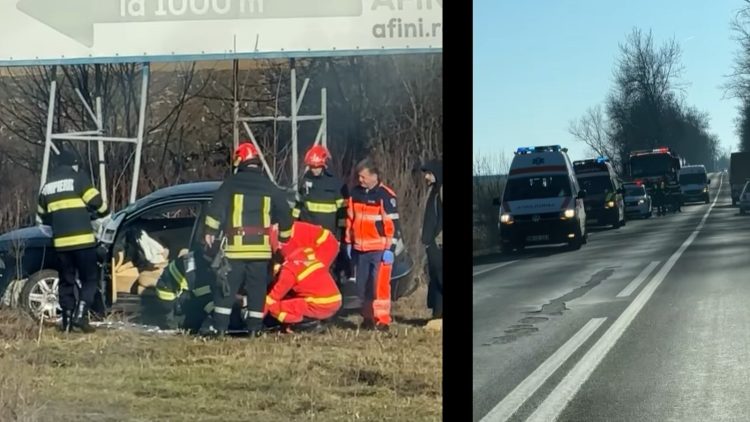 Accident în zona Stejaru! Trafic alternativ pe DN 1C