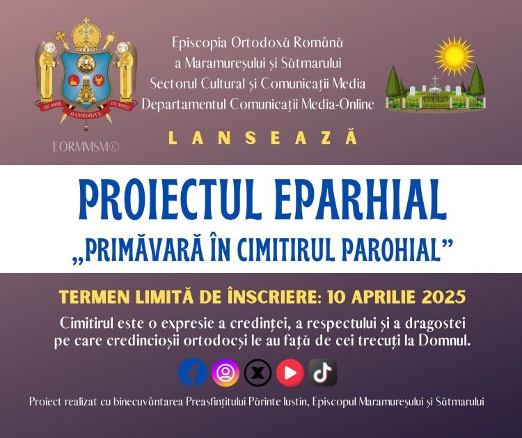 Proiectul Eparhial intitulat „Primăvară în cimitirul parohial” se lansează în 25 februarie