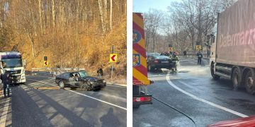 Accident în Pasul Gutâi, pe DN18. Traficul rutier este restricționat