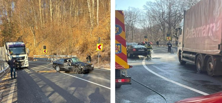 Accident în Pasul Gutâi, pe DN18. Traficul rutier este restricționat