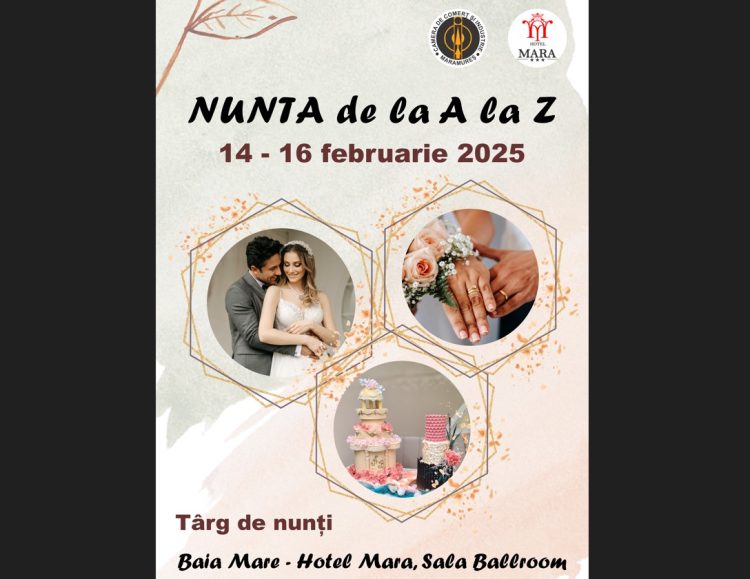 14 – 16 FEBRUARIE, expo NUNTA de la A la Z Târg de nunți cu momente artistice și tombolă