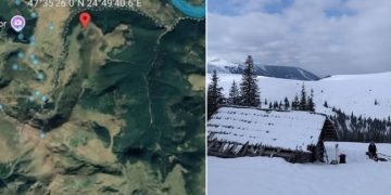 Un turist slovac, accidentat la schi, coborât în siguranță din munți de salvatorii montani din Borșa – foto