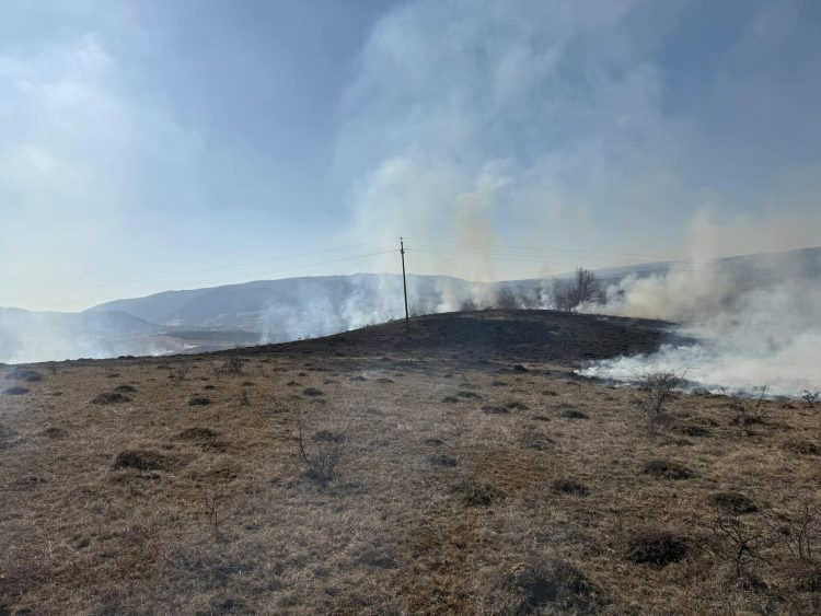 Incendiu de vegetație în Fântânele: Autoritățile solicită sprijinul voluntarilor