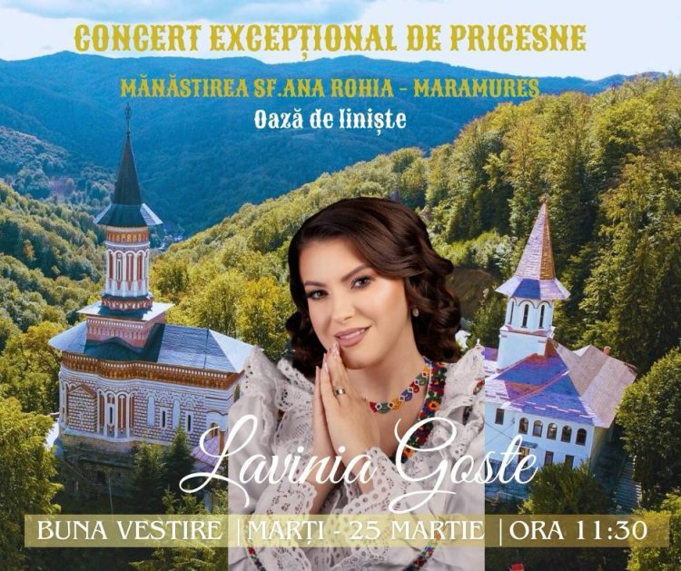 Concert de pricesne închinat Maicii Domnului de Buna Vestire, la Mănăstirea Rohia