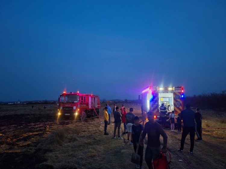 Incendiu de vegetație în Șomcuta Mare: Pompierii intervin pentru stingerea focului