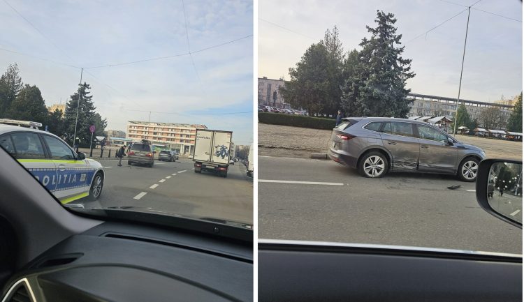 Accident în Baia Mare, pe str. Gheorghe Șincai, zona Piața Revoluției – foto