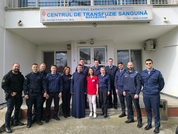 Jandarmeria Maramureș, o nouă campanie de donare de sânge de Ziua Jandarmeriei Române