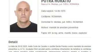 Mercenarul Horațiu Potra, fiul său și o rudă au fost dați în urmărire generală de Poliția Română