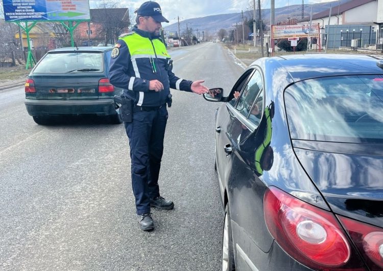 Acțiune a polițiștilor pentru combaterea vitezei excesive la Ocna Șugatag