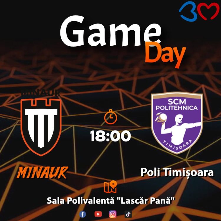 Minaur Baia Mare are nevoie de susținerea voastră! Meci important cu Poli Timișoara