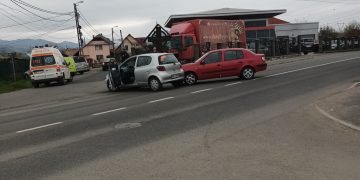 Accident pe strada Mihai Eminescu, spre Groși – foto