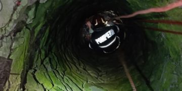 Bătrână căzută în fântână la Câmpulung la Tisa. A fost scoasă de pompierii sigheteni