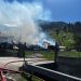 Un incendiu violent a izbucnit la mai multe clădiri din Borșa. După câteva ore focul a fost localizat – foto