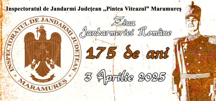 3 aprilie, Jandarmeria Română împlinește 175 de ani de la înființare