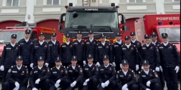 Ceremonie de depunere a jurământului militar de personalul nou încadrat la ISU Maramureș