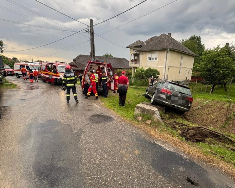 Accident rutier produs în localitatea Șindresti, iesire spre Bontăieni.
