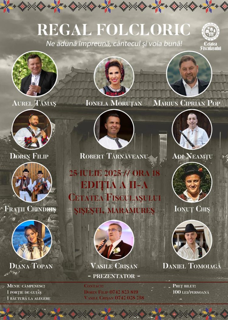 Regal folcloric la Șișești: cântec, tradiție și voie bună la Cetatea Fisculașului