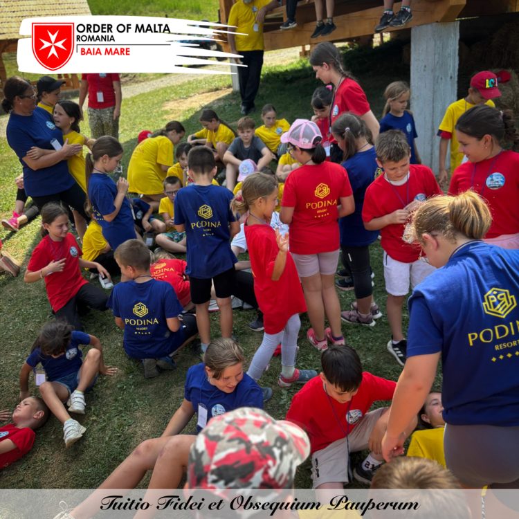 Voluntarii Maltezi, alături de copiii aflați în Tabăra Creștină „Curaj și Bucurie” de la Cupșeni