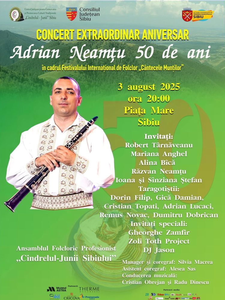 Maramureșul, reprezentat cu cinste la Concertul Extraordinar Aniversar „Adrian Neamțu – 50 de ani”