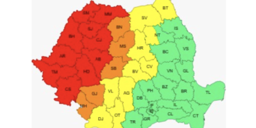 COD ROȘU de vijelii puternice în Maramures