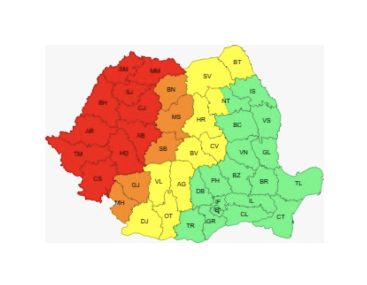 COD ROȘU de vijelii puternice în Maramures