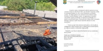 Incendiu devastator în Budești – Familie cu casa distrusă are nevoie de ajutor