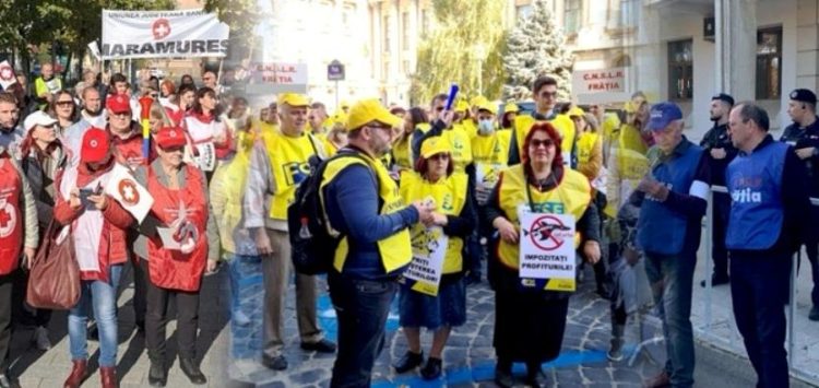 Reprezentanții CNSLR-FRĂȚIA Maramureș, împreună cu reprezentanții CNS Cartel Alfa, CSDR și CSN