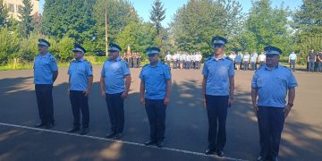 Ceremonial de avansare în grad a 3 ofiţeri şi 8 subofiţeri la IJJ Maramureş