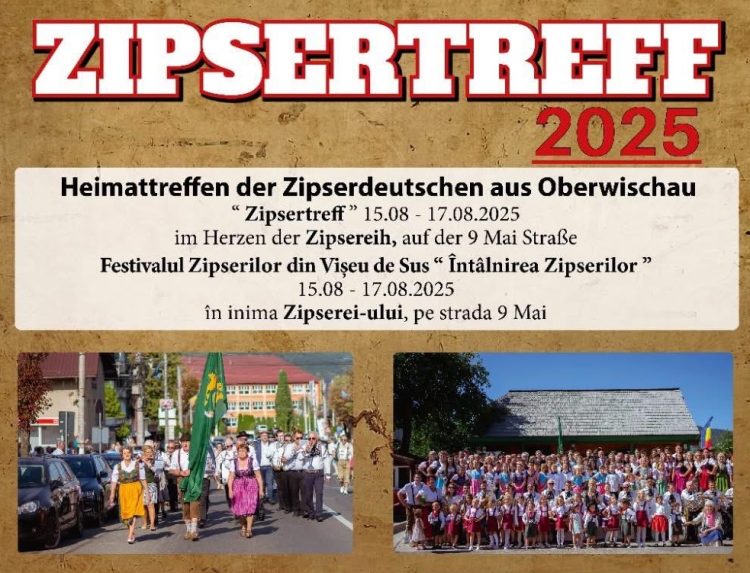 În 15-17 august are loc „Întâlnirea Zipserilor” din Vișeu de Sus