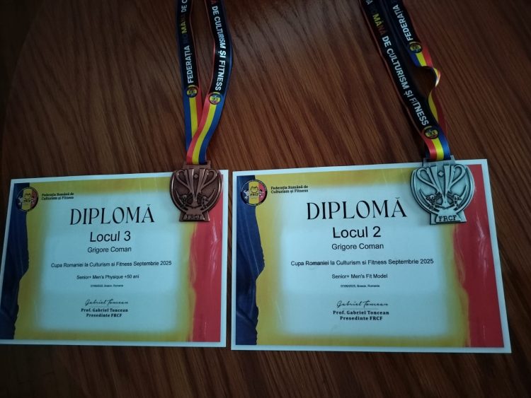 Profesorul Grigore Coman, dublu medaliat la Cupa României