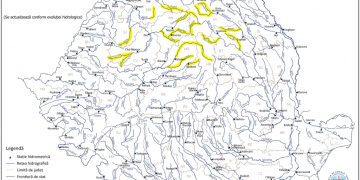 COD GALBEN de inundații pe Vişeu, Iza și Lăpuș