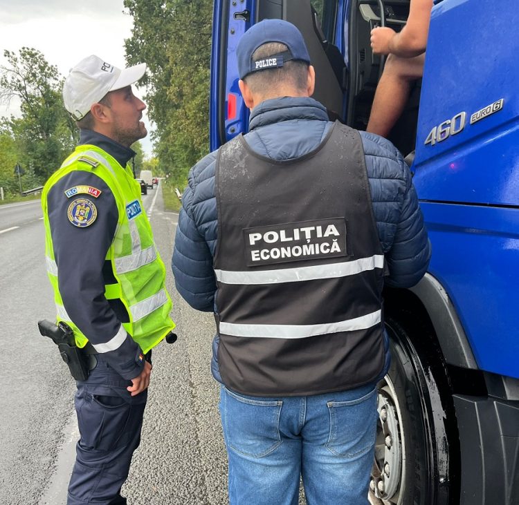 Evaziune fiscală. Verificări în trafic și la societăți comerciale, efectuate de polițiștii Serviciului de Investigare a Criminalității Economice